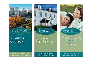 Riverwalk lampost signage